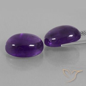 Gemme di Ametista Viola medio naturale da 13.81 ct, Ovale, Trasparente