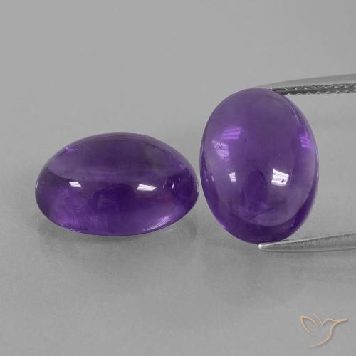 12.81ctw Naturale Viola medio Ametista, Ovale, Trasparente