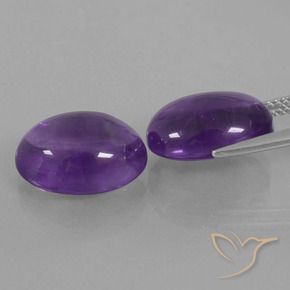 Gemme di Ametista Viola medio naturale da 12.81 ct, Ovale, Trasparente