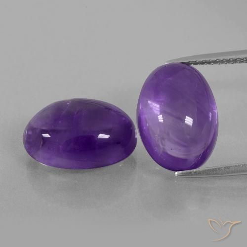 13.81ctw Naturale Viola medio Ametista, Ovale, Trasparente