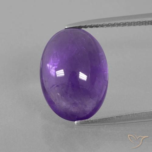 6.34ct Naturale Viola medio-chiaro Ametista, Ovale, Trasparente