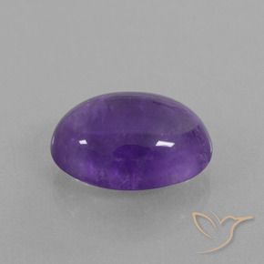 Ametista Viola medio-chiaro naturale da 6.34 ct, Ovale, Trasparente