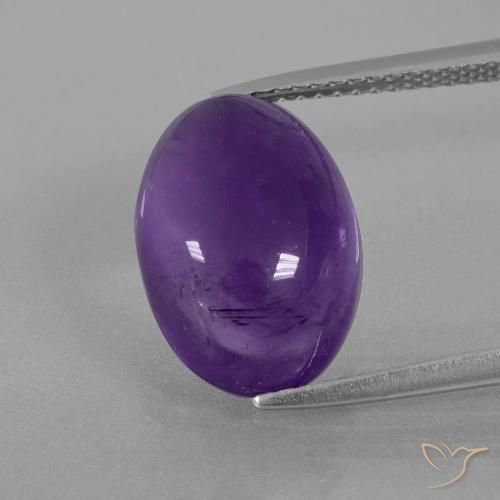 6.95ct Naturale Viola medio Ametista, Ovale, Trasparente