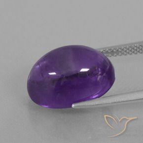 Ametista Viola medio naturale da 7.85 ct, Ovale, Trasparente