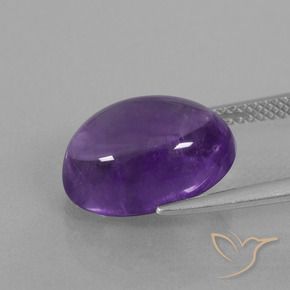 Ametista Viola medio naturale da 6.85 ct, Ovale, Trasparente