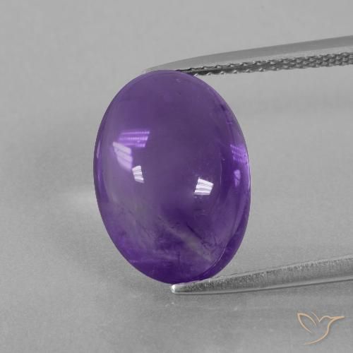 6.46ct Naturale Viola medio Ametista, Ovale, Trasparente