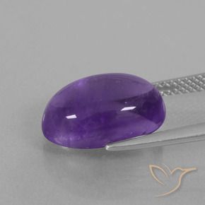 Ametista Viola medio naturale da 6.46 ct, Ovale, Trasparente