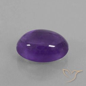 Ametista Viola medio naturale da 6.41 ct, Ovale, Trasparente