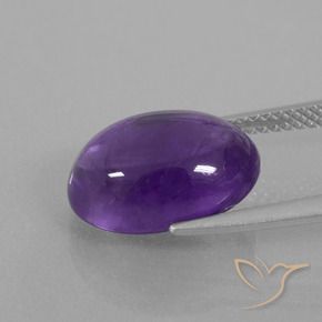 Ametista Viola medio naturale da 6.41 ct, Ovale, Trasparente