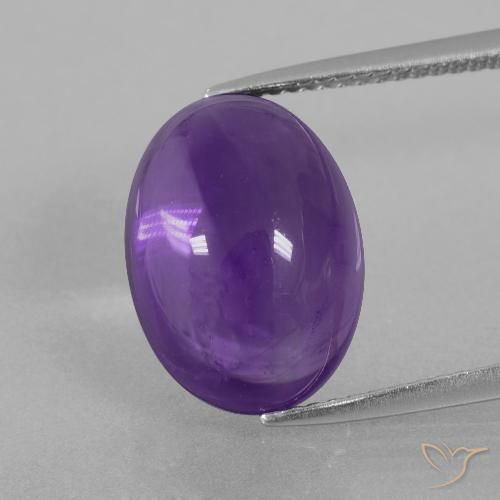 Ametista Viola medio naturale da 8.55 ct, Taglio ovale, Trasparente