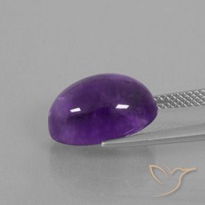 Ametista Viola medio naturale da 7.58 ct, Ovale, Trasparente