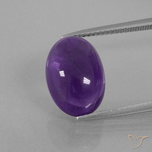 6.84ct Naturale Viola medio Ametista, Ovale, Trasparente