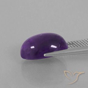 Ametista Viola medio naturale da 6.84 ct, Ovale, Trasparente