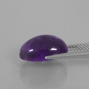 Ametista Viola naturale da 7.27 ct, Taglio ovale, Trasparente