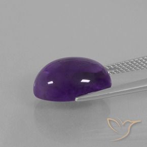 Ametista Viola medio naturale da 6.72 ct, Ovale, Trasparente