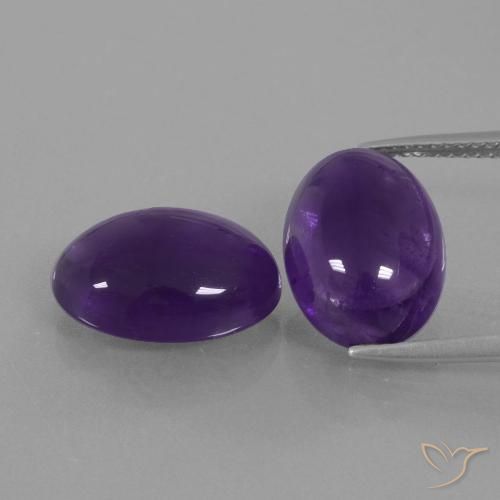 11.24ctw Naturale Viola scuro Ametista, Ovale, Trasparente