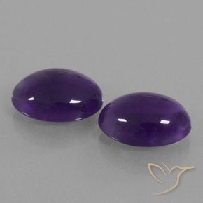 Gemme di Ametista Viola scuro naturale da 11.24 ct, Ovale, Trasparente