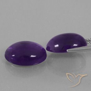 Gemme di Ametista Viola scuro naturale da 11.24 ct, Ovale, Trasparente