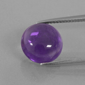 Ametista Viola medio naturale da 4.79 ct, Taglio rotondo, Trasparente
