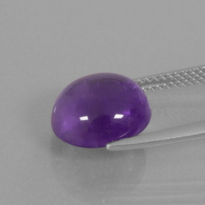 Ametista Viola medio naturale da 4.79 ct, Taglio rotondo, Trasparente