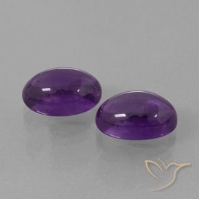 Gemme di Ametista Viola rossastro naturale da 8.34 ct, Ovale, Trasparente
