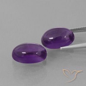 Gemme di Ametista Viola rossastro naturale da 8.34 ct, Ovale, Trasparente