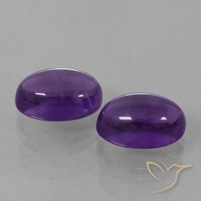 Gemme di Ametista Viola medio naturale da 8.84 ct, Ovale, Trasparente