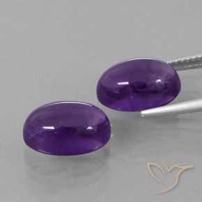 Gemme di Ametista Viola medio naturale da 8.84 ct, Ovale, Trasparente