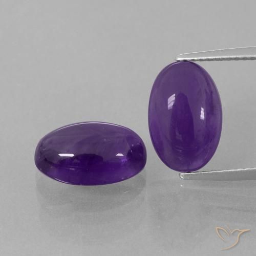7.25ctw Naturale Viola medio Ametista, Ovale, Trasparente