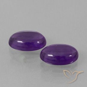 Gemme di Ametista Viola medio naturale da 6.76 ct, Ovale, Trasparente