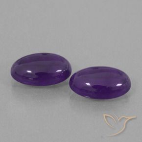 Gemme di Ametista Viola medio naturale da 6.43 ct, Ovale, Trasparente