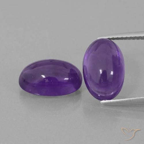 8.14ctw Naturale Viola medio Ametista, Ovale, Trasparente
