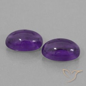 Gemme di Ametista Viola medio naturale da 8.14 ct, Ovale, Trasparente