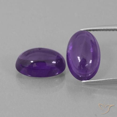 7.54ctw Naturale Viola medio Ametista, Ovale, Trasparente