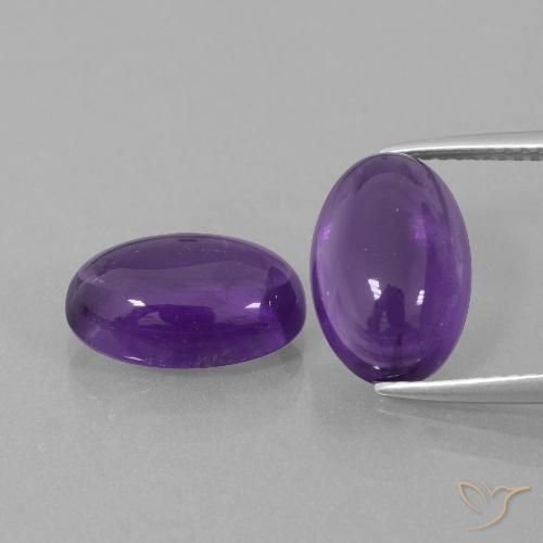 7.09ctw Naturale Viola medio-chiaro Ametista, Ovale, Trasparente