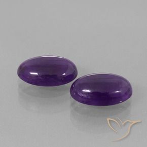 Gemme di Ametista Viola scuro naturale da 5.71 ct, Ovale, Trasparente