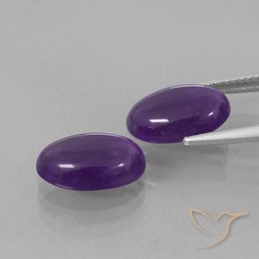 Gemme di Ametista Viola scuro naturale da 5.71 ct, Ovale, Trasparente