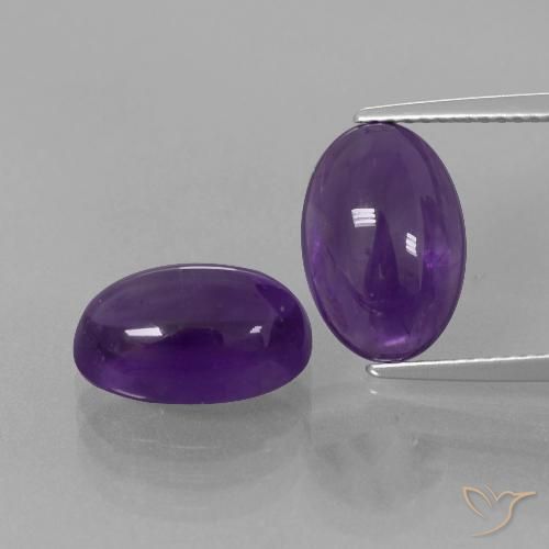 7.90ctw Naturale Viola medio Ametista, Ovale, Trasparente