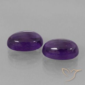 Gemme di Ametista Viola medio naturale da 7.90 ct, Ovale, Trasparente