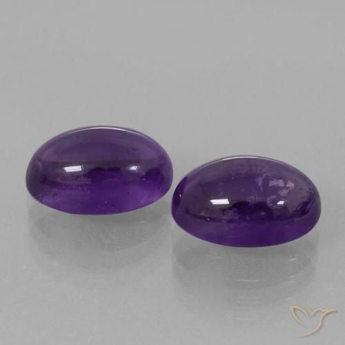 Gemme di Ametista Viola medio naturale da 8.58 ct, Ovale, Trasparente