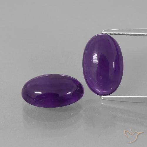 6.49ctw Naturale Viola scuro Ametista, Ovale, Trasparente