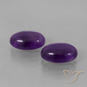 Gemme di Ametista Viola scuro naturale da 6.49 ct, Ovale, Trasparente