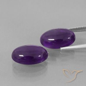 Gemme di Ametista Viola scuro naturale da 6.49 ct, Ovale, Trasparente