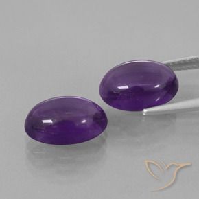 Gemme di Ametista Viola medio naturale da 7.34 ct, Ovale, Trasparente