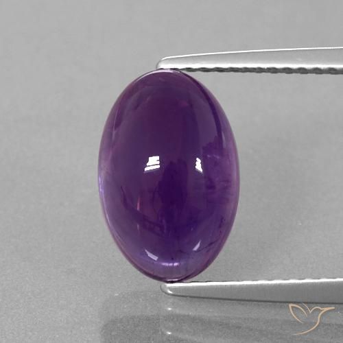3.88ct Naturale Viola rossastro Ametista, Ovale, Trasparente