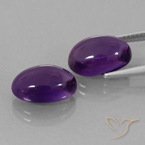Gemme di Ametista Viola scuro naturale da 8.04 ct, Ovale, Trasparente