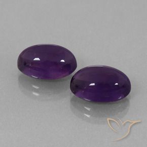 Gemme di Ametista Viola scuro naturale da 7.80 ct, Ovale, Trasparente