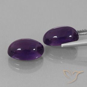 Gemme di Ametista Viola scuro naturale da 7.80 ct, Ovale, Trasparente