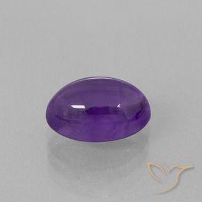 Ametista Viola medio-chiaro naturale da 4.10 ct, Ovale, Trasparente