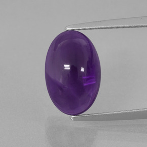 Ametista viola naturale da 4,17 ct, taglio ovale, trasparente